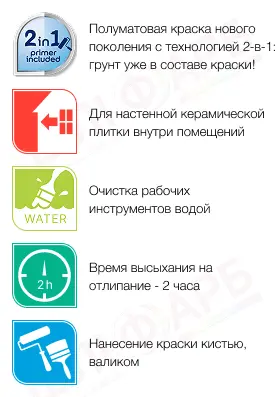 Маркировка Краска 2-в-1 Sadolin Simply Refresh Wall Tiles для керамической плитки, полуматовая, белая, BW, 0.5 л